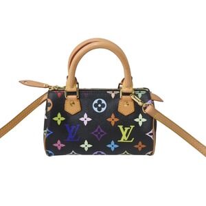 Louis Vuitton Takashi Multicolor Black Bag Murakami Shoulder by Multicolore